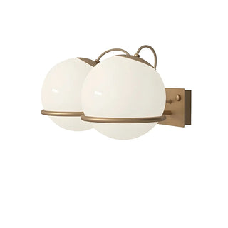 Black Modern Globe Glass and Metal LED Vanity Light Zawala Image - 10