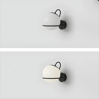 Black Modern Globe Glass and Metal LED Vanity Light Zawala Image - 11
