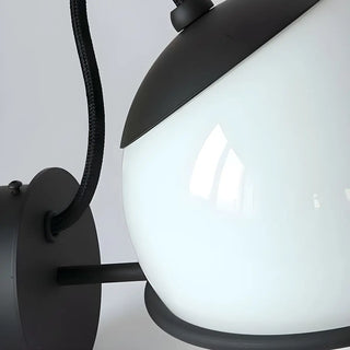 Black Modern Globe Glass and Metal LED Vanity Light Zawala Image - 15