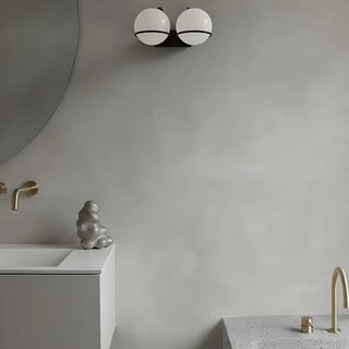 Black Modern Globe Glass and Metal LED Vanity Light Zawala Image - 5
