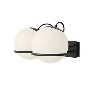 Black Modern Globe Glass and Metal LED Vanity Light Zawala Image - 8