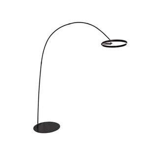 Elegant Aluminum Arc Gold Circular LED Floor Lamp Zawala Image - 6