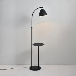 Modern Cone Iron Shade Arch Floor Lamp with Shelf Gold Zawala Image - 7