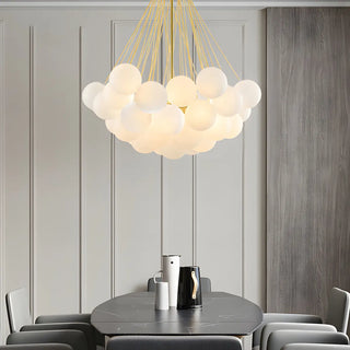 ZOWALA - Gold Frosted Glass Dining Room Multi-Light Bubble Chandelier Image - 1