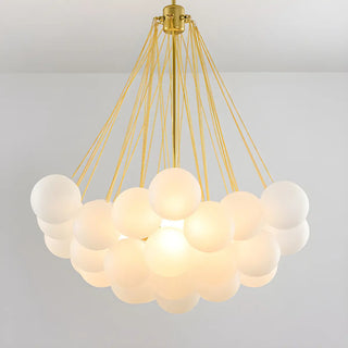 ZOWALA - Gold Frosted Glass Dining Room Multi-Light Bubble Chandelier Image - 2