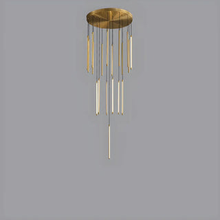 ZOWALA - Modern Black Multi-Tube Acrylic LED Round Pendant Light Image - 14