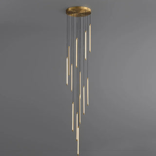 ZOWALA - Modern Black Multi-Tube Acrylic LED Round Pendant Light Image - 15