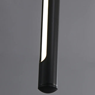 ZOWALA - Modern Black Multi-Tube Acrylic LED Round Pendant Light Image - 7