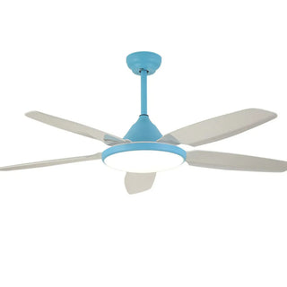Gold Finish 5 Blade Modern Ceiling Fan with LED Light Zawala Image - 12