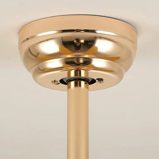 Gold Finish 5 Blade Modern Ceiling Fan with LED Light Zawala Image - 20