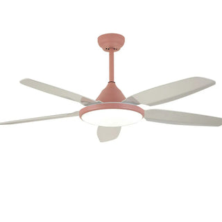 Gold Finish 5 Blade Modern Ceiling Fan with LED Light Zawala Image - 6