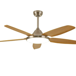 Gold Finish 5 Blade Modern Ceiling Fan with LED Light Zawala Image - 9