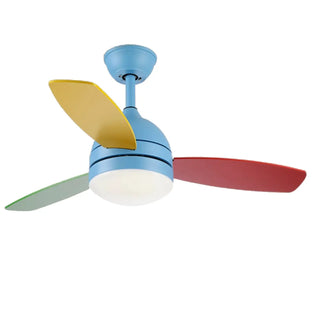 Simple Modern 3-Blade LED Remote Ceiling Fan with Light Zawala Image - 5