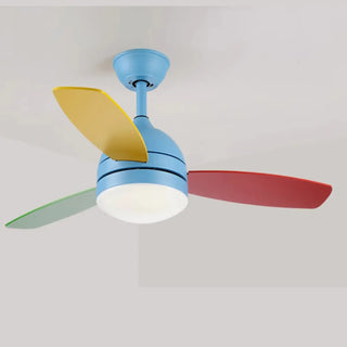 Simple Modern 3-Blade LED Remote Ceiling Fan with Light Zawala Image - 6