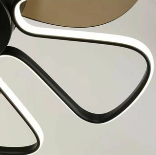 ZOWALA - Modern Metal Flower Shape Linear LED Ceiling Fan Light  Image - 11