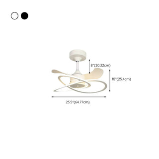 ZOWALA - Modern Metal Flower Shape Linear LED Ceiling Fan Light  #size