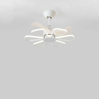 ZOWALA - Modern Metal Flower Shape Linear LED Ceiling Fan Light  Image - 7