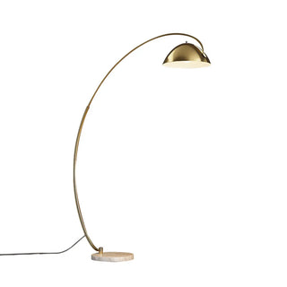 Modern Marble Base and Dome Gold Arched Floor Lamp Zawala Image - 5