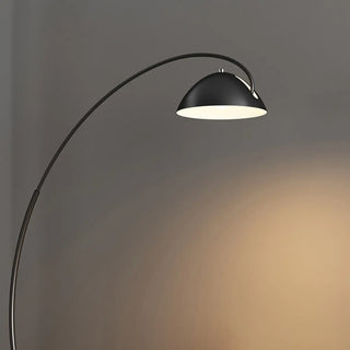 Modern Marble Base and Dome Gold Arched Floor Lamp Zawala Image - 6