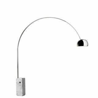 Marble Base Modern Sliver Bowl and Arc Floor Lamp Zawala Image - 6