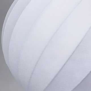 Organic White Pear Shape Curved Stand Floor Lamp Image - 9