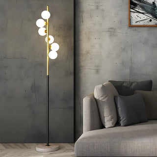 Multi-Light Modern Glass Curved Globe Floor Lamp Zawala Image - 1