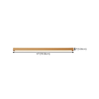 Modern Solid Wood Rectangular LED Vanity Light Zawala Image - 17