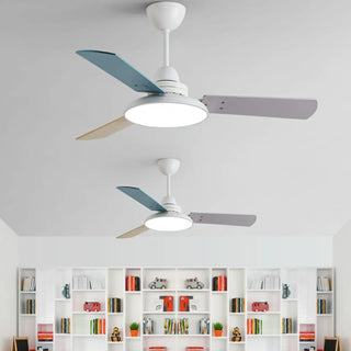 Modern Simple 3 Wood Blades Standard Ceiling Fan Light Zawala Image - 1