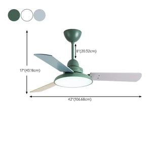 Modern Simple 3 Wood Blades Standard Ceiling Fan Light Zawala #size