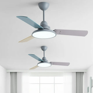Modern Simple 3 Wood Blades Standard Ceiling Fan Light Zawala Image - 3