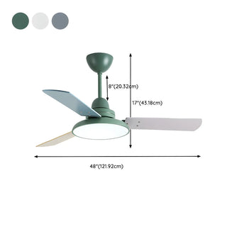 Modern Multi Color 3 Blade LED Ceiling Fan with Light Zawala Image - 15
