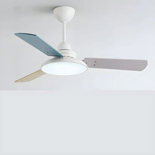 Modern Multi Color 3 Blade LED Ceiling Fan with Light Zawala Image - 7