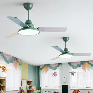 Modern Multi Color 3 Blade LED Ceiling Fan with Light Zawala Image - 4
