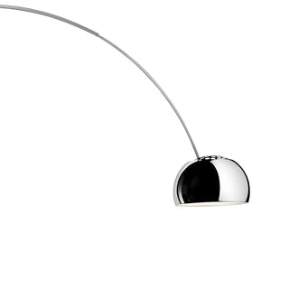Chrome Dome Modern Arc Floor Lamp with Marble Base Zawala Image - 10