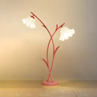 Modern 2-Light Pink Petal LED Metal Floor Lamp Zawala Image - 2