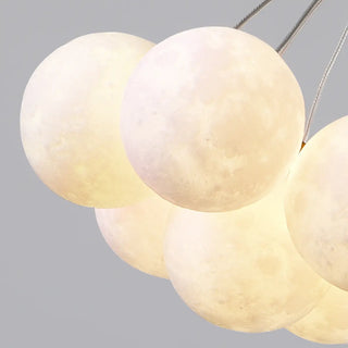 ZOWALA - Moon Purple Planet Resin Living Room Bubble Chandelier Image - 10