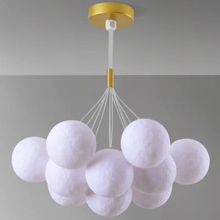 ZOWALA - Moon Purple Planet Resin Living Room Bubble Chandelier Image - 11