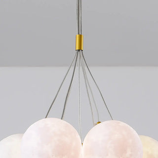 ZOWALA - Moon Purple Planet Resin Living Room Bubble Chandelier Image - 12