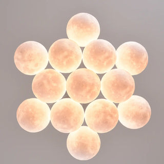 ZOWALA - Moon Purple Planet Resin Living Room Bubble Chandelier Image - 13