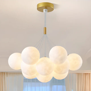 ZOWALA - Moon Purple Planet Resin Living Room Bubble Chandelier Image - 14