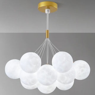 ZOWALA - Moon Purple Planet Resin Living Room Bubble Chandelier Image - 16