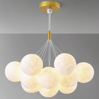 ZOWALA - Moon Purple Planet Resin Living Room Bubble Chandelier Image - 17