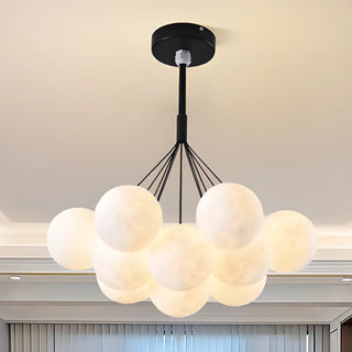 ZOWALA - Moon Purple Planet Resin Living Room Bubble Chandelier Image - 18