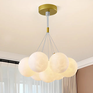 ZOWALA - Moon Purple Planet Resin Living Room Bubble Chandelier Image - 2