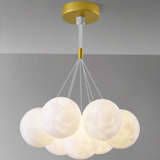 ZOWALA - Moon Purple Planet Resin Living Room Bubble Chandelier Image - 22
