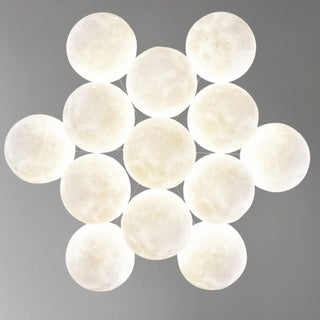 ZOWALA - Moon Purple Planet Resin Living Room Bubble Chandelier Image - 24