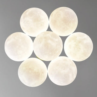 ZOWALA - Moon Purple Planet Resin Living Room Bubble Chandelier Image - 26