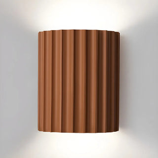 Modern Ribbed Half Cylinder Up Down Wall Light Sconce Zawala Image - 11