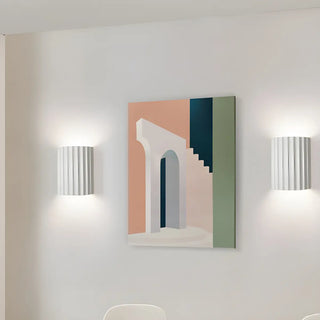 Modern Ribbed Half Cylinder Up Down Wall Light Sconce Zawala Image - 7