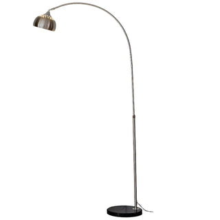 Adjustable Height Sliver Modern Arched Floor Lamp Zawala Image - 9
